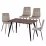 Set Yasen masa Т1921 Brown/Black cu 4 scaune DC-5012 L HLR 8 Dark Brown