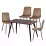 Набор Yasen стол Т1921 Brown/Black с 4 стульями DC-5012 S HLR 11 Gold Brown