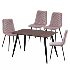 Set Yasen masa Т1921 Brown/Black cu 4 scaune DC-5012 S HLR 25 Purple Pink