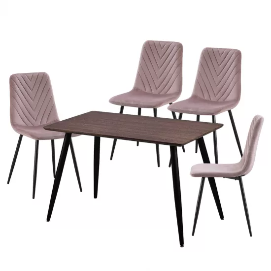Set Yasen masa Т1921 Brown/Black cu 4 scaune DC-5012 S HLR 25 Purple Pink
