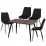 Set Yasen masa Т1921 Brown/Black cu 4 scaune DC-6005 HLR 66 Black