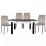 Set Yasen masa extensibila Т1934 Black/White cu 4 scaune DC-22057 Gray