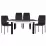 Set Yasen masa extensibila Т1934 Black/White cu 4 scaune DC-22057 Black
