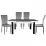 Set Yasen masa extensibila Т1934 Black/White cu 4 scaune DC-2329 HLR 22 Gray