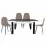 Set Yasen masa extensibila Т1934 Black/White cu 4 scaune DC-5010 HLR 8 Dark Brown