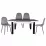 Set Yasen masa extensibila Т1934 Black/White cu 4 scaune DC-5010 HLR 22 Gray