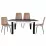 Set Yasen masa extensibila Т1934 Black/White cu 4 scaune DC-5012 L HLR 11 Gold Brown