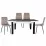 Set Yasen masa extensibila Т1934 Black/White cu 4 scaune DC-5012 L HLR 8 Dark Brown