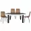 Set Yasen masa extensibila Т1934 Black/White cu 4 scaune DC-5012 S HLR 11 Gold Brown