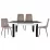 Set Yasen masa extensibila Т1934 Black/White cu 4 scaune DC-5012 S HLR 8 Dark Brown
