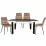 Set Yasen masa extensibila Т1934 Black/White cu 4 scaune DC-6005 HLR 11 Gold Brown
