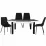 Set Yasen masa extensibila Т1934 Black/White cu 4 scaune DC-6005 HLR 66 Black