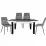 Набор Yasen раздвижной стол Т1934 Black/White с 4 стульями DC-6005 HLR 22 Gray