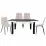 Set Yasen masa extensibila Т1934 Black/White cu 4 scaune DC-6005 HLR 2 Beige