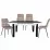 Set Yasen masa extensibila Т1934 Black/White cu 4 scaune DC-6005 HLR 8 Dark Brown