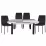 Set Yasen masa extensibila T1935 White/Gray cu 4 scaune DC-22057 Black