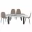 Set Yasen masa extensibila T1935 White/Gray cu 4 scaune DC-5010 HLR 8 Dark Brown
