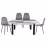 Set Yasen masa extensibila T1935 White/Gray cu 4 scaune DC-5010 HLR 22 Gray