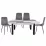 Set Yasen masa extensibila T1935 White/Gray cu 4 scaune DC-5012 S HLR 22 Gray