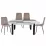 Set Yasen masa extensibila T1935 White/Gray cu 4 scaune DC-5012 S HLR 8 Dark Brown