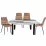 Set Yasen masa extensibila T1935 White/Gray cu 4 scaune DC-6005 HLR 11 Gold Brown