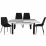 Set Yasen masa extensibila T1935 White/Gray cu 4 scaune DC-6005 HLR 66 Black