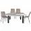 Set Yasen masa extensibila T1935 White/Gray cu 4 scaune DC-6005 HLR 8 Dark Brown