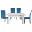 Set Yasen masa extensibila T1920 White/Flower cu 4 scaune DC-2329 HLR 62 Blue