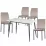 Набор Yasen стол DT8197 Pure white с 4 стульями DC-22057 Gray