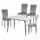 Set Yasen masa DT8197 Pure white cu 4 scaune DC-2329 HLR 22 Gray