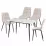 Набор Yasen стол DT8197 Pure white с 4 стульями DC-6005 HLR 2 Beige