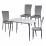 Набор Yasen стол DT8197 White Marble с 4 стульями DC-2329 HLR 22 Gray