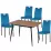 Set Yasen masa extensibila DT2403 Brown cu 4 scaune DC-19967 Blue