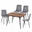 Set Yasen masa extensibila DT2403 Brown cu 4 scaune DC-5012 L HLR 22 Gray