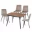 Set Yasen masa extensibila DT2403 Brown cu 4 scaune DC-5012 L HLR 8 Dark Brown