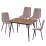 Set Yasen masa extensibila DT2403 Brown cu 4 scaune DC-5012 S HLR 25 Purple Pink