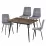 Набор Yasen раздвижной стол DT2403 Dark Brown с 4 стульями DC-5012 L HLR 22 Gray