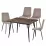 Set Yasen masa extensibila DT2403 Dark Brown cu 4 scaune DC-5012 S HLR 8 Dark Brown