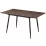 Set Yasen masa extensibila DT2403 Dark Brown cu 4 scaune DC-6005 HLR 11 Gold Brown
