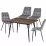 Набор Yasen раздвижной стол DT2403 Dark Brown с 4 стульями DC-6005 HLR 22 Gray