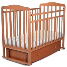 Кроватка SKV-Company Mitenica Premium Transversal (163007) с ящиком, Nut