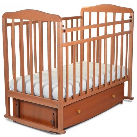 Pătuţ SKV-Company Mitenica Premium Transversal (163007) cu sertar, Nut