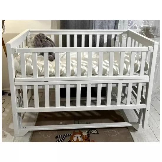 Pătuţ Goydalka Alex Plus Longitudinal (1B2-1) fără sertar, White