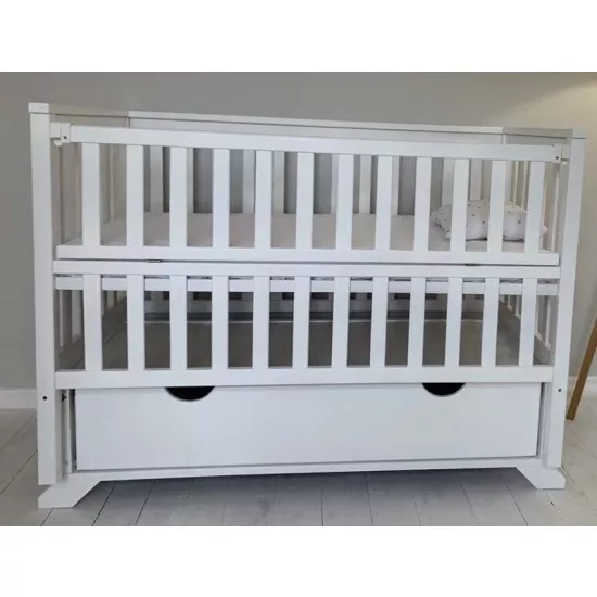 Кроватка Goydalka Alex Premium Longitudinal (1B25-1) с ящиком, White