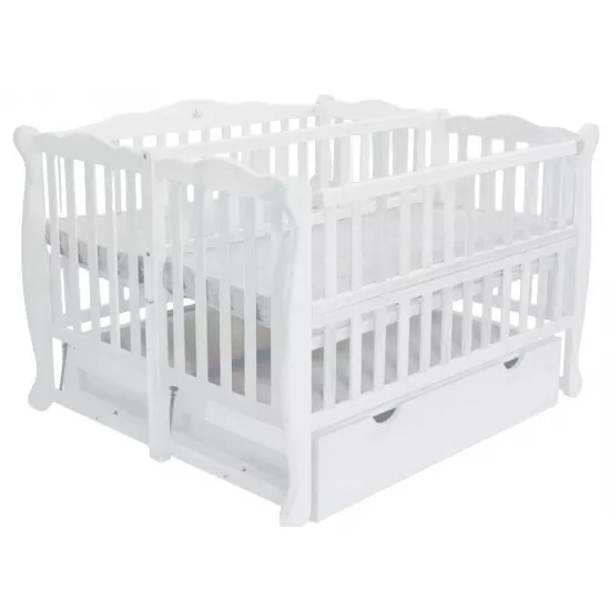 Pătuţ Goydalka Duo Premium Transversal (1B330-1) pentru gemeni, White