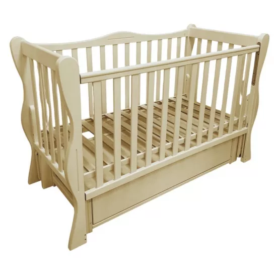 Pătuţ Goydalka Joly Premium Longitudinal (1B361-2) cu sertar, Ivory