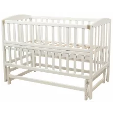Кроватка Eucalyptus Bimbi Plus Transversal (DS-1201) без ящика, White Кроватка Eucalyptus Bimbi Plus Transversal (DS-1201) без ящика, White