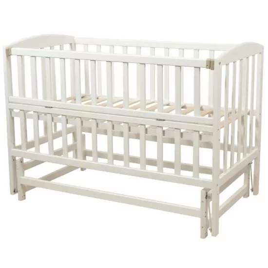 Кроватка Eucalyptus Bimbi Plus Transversal (DS-1201) без ящика, White