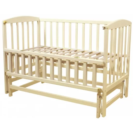 Pătuţ Eucalyptus Bimbi Plus Transversal (DS-1202) fără sertar, Vanilla