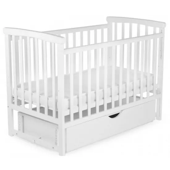 Кроватка Eucalyptus Charlene Premium Transversal (DS-201) с ящиком, White